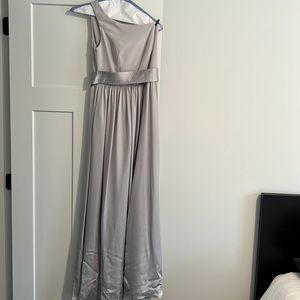Silver bridesmaid dress